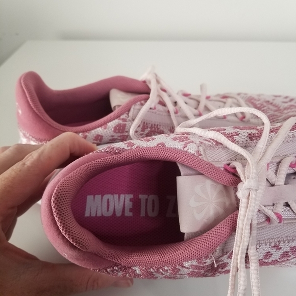 Nike SuperRep Go 3 Flyknit Next Nature Sneakers Berry/Silver Size 11 - Picture 4 of 12